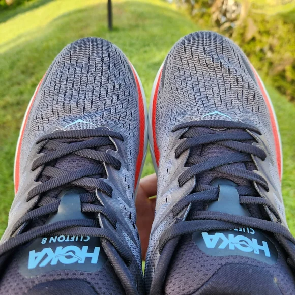 SOLD!! HOKA Men's Clifton 8 Gray Road Running/Walking Sneakers Shoes Size 11 D - Picture 13 of 16